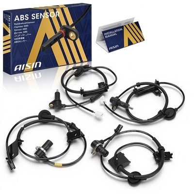 AISIN Qty(4) Front and Rear ABS Wheel Speed Sensor for Hyundai Santa Fe FWD