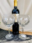 (2pcs) Vintage 8" Waterford Crystal Millennium "Love" Pattern Wine Glasses
