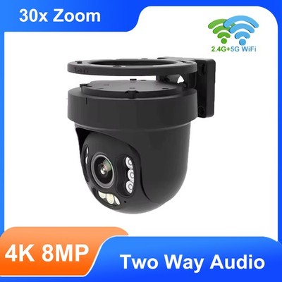 4K 8MP WiFi 30X ZOOM POE Auto Tracking IP Camera PTZ Speed Dome IP Camera RTMP