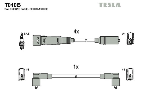 ZüNdleitungssatz Tesla T040B FüR 35I 3A5 Golf Passat 3A2 Seat 1H1 Vw Vento B3 B4-image