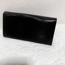 Fendi Wallet Long Wallet Logo Leather Black excellent gift
