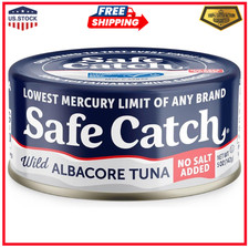 Safe Catch Canned Lowest Mercury Limit Albacore Tuna 5 Ounce 12 Pack Wild Caught