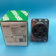 Bryant 9450FR Flush receptacle 50A NEMA 14-50R  NOB SHIPS FREE