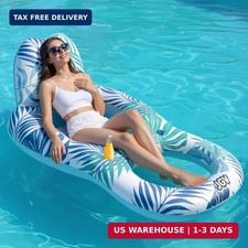 Pool Floats for Adults,Inflatable Chair Lounger Floaties with Drink Holder,Trave