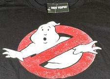 New Mens Retro Ghostbusters Logo T Shirt Size Large Black By Mad Engine