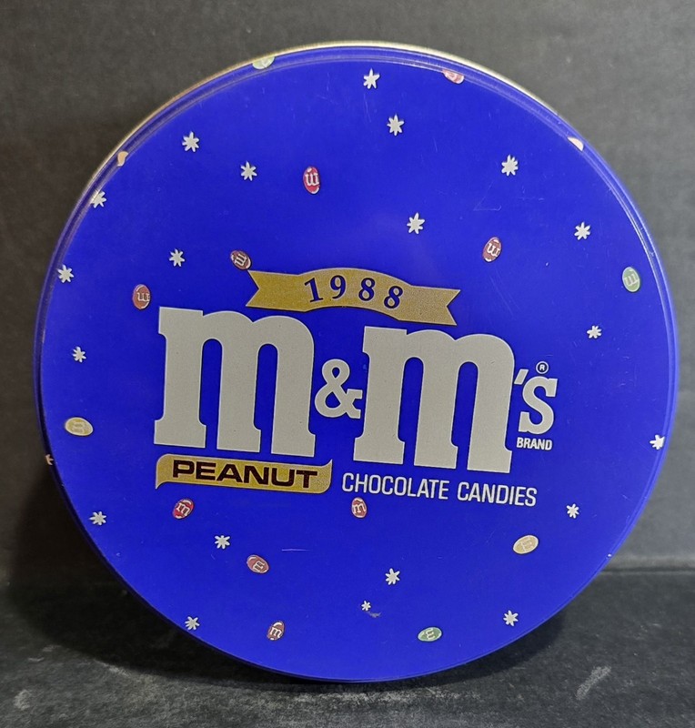M&Ms Starry Night Metal Tin M&M Candy Stars Limited Edition 1988 Vintage 