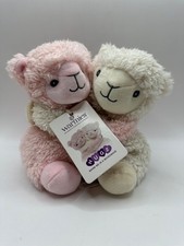 NWT Warmies Hugs Hugging Lambs Pink White Weighted Plush Lavender Scented