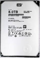 Western Digital 8TB WD80EZZX 5400U/min 128MB Cache SATA III 3.5'' NAS tauglich