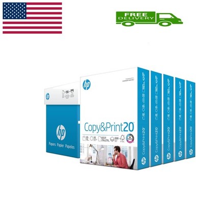 HP Printer Paper | 8.5 x 11 Paper | Copy &Print 20 lb | 5 Ream Case - 2500 Sh...