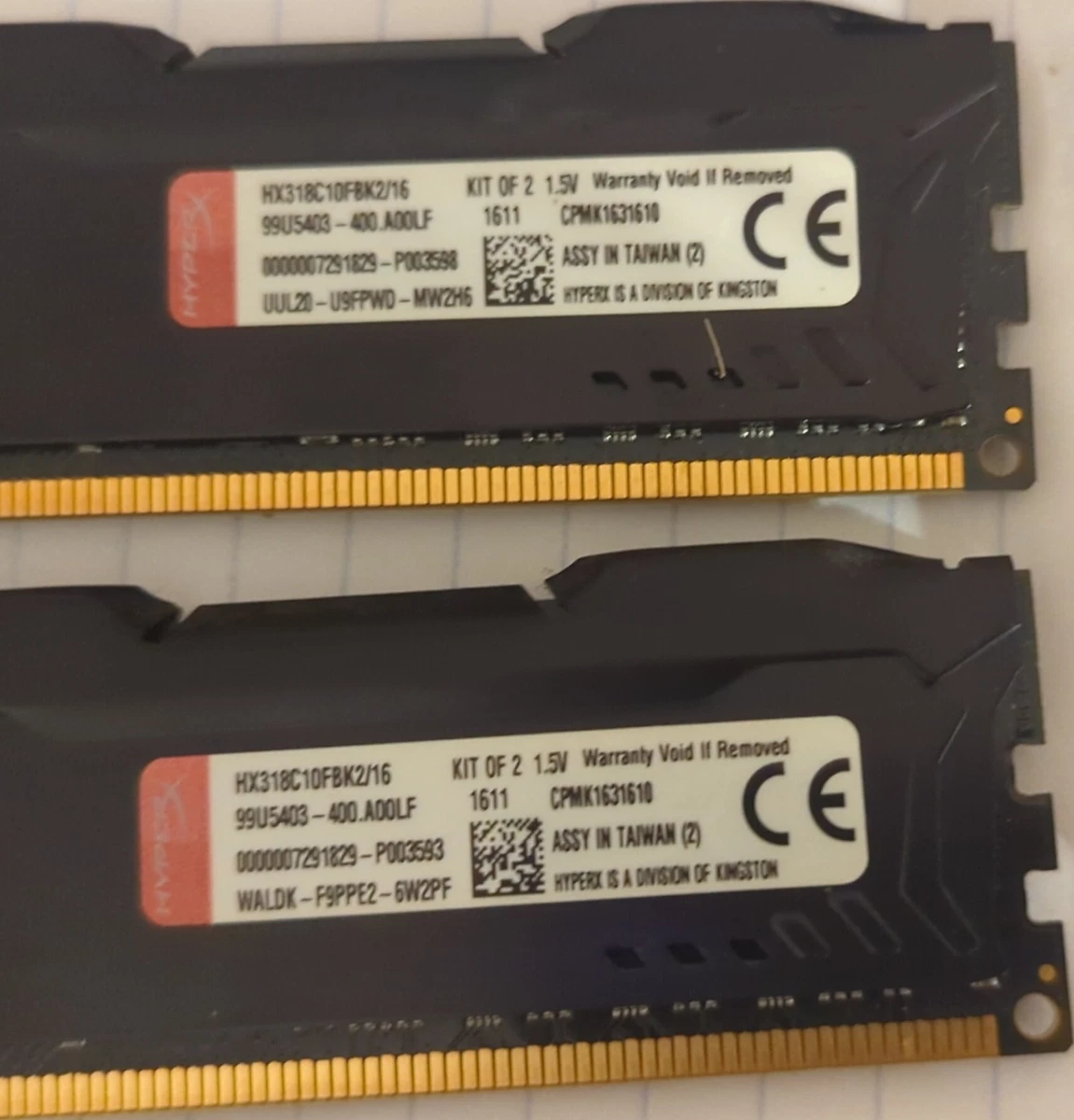 HyperX Computer RAM 16 GB Total Capacity for Sale - eBay