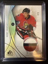 2024-25 SP Game Used Dany Heatley Gold Premium 3 Color Patch #'d 3/5