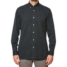 CHARVET Black Cotton Button-Down Shirt EU 40 NEW US 16
