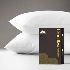100 Egyptian Cotton Pillow Cases Queen Size Set of 2 - Luxury 1000 Series Gr...