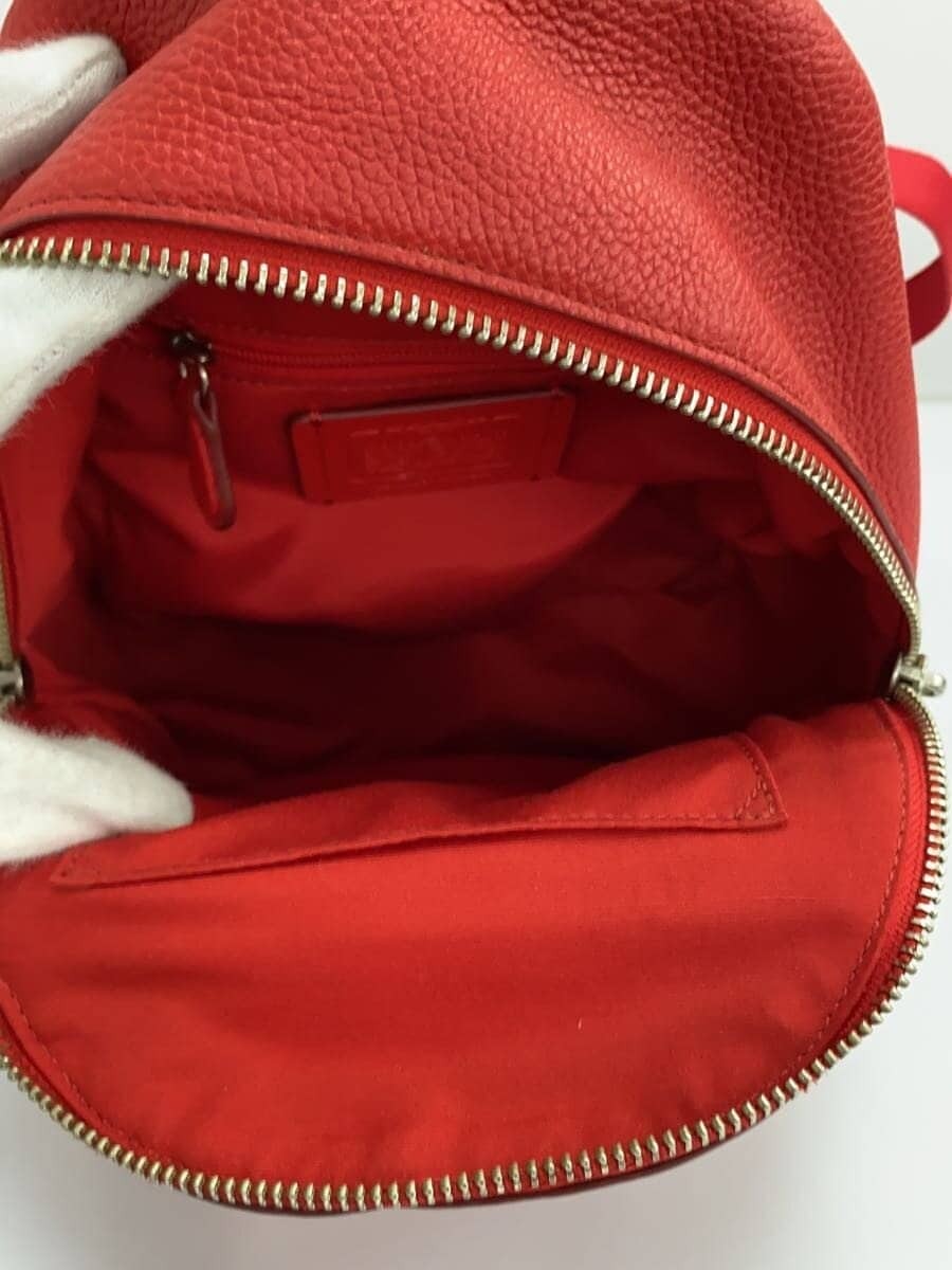 COACH Mini Backpack, Leather, Red, Solid Color, F… - image 6