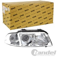 TYC H7/H7 Hauptscheinwerfer Links FüR Audi A4 B5 Facelift 99-2001 MIT LWR