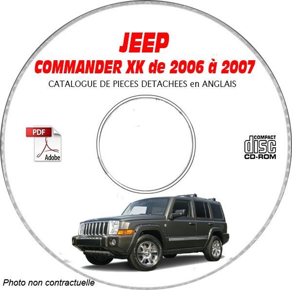 Catalogue Jeep Commander 06-07 de pièces sur CD-ROM en anglais