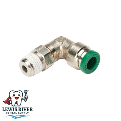 DCI 9341 Swivel Elbow 1/8'' NPT x 1/4'' Poly Quick Connect Push to Connect Fitting