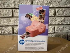 Hp Sprocket Panorama Instant Portable Photo Printer Rose Bluetooth Zink