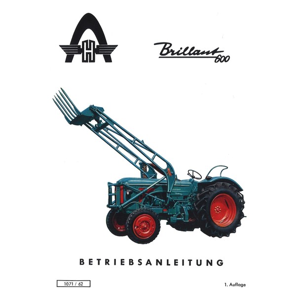 Hanomag Brillant 600 Vierzylinder Viertakt Dieselmotor Betriebsanleitung-image