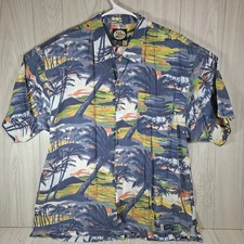 Vintage Tommy Bahama Shirt Button Up Hawaiian Aloha Pocket Mens XL Tropical