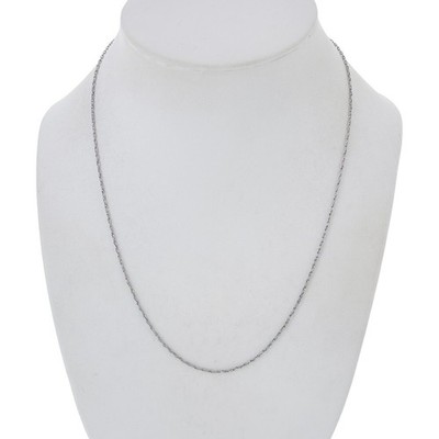 Estate AU Love Earth Sterling Silver 925 1.0mm Twisted Rope Chain Necklace 18''