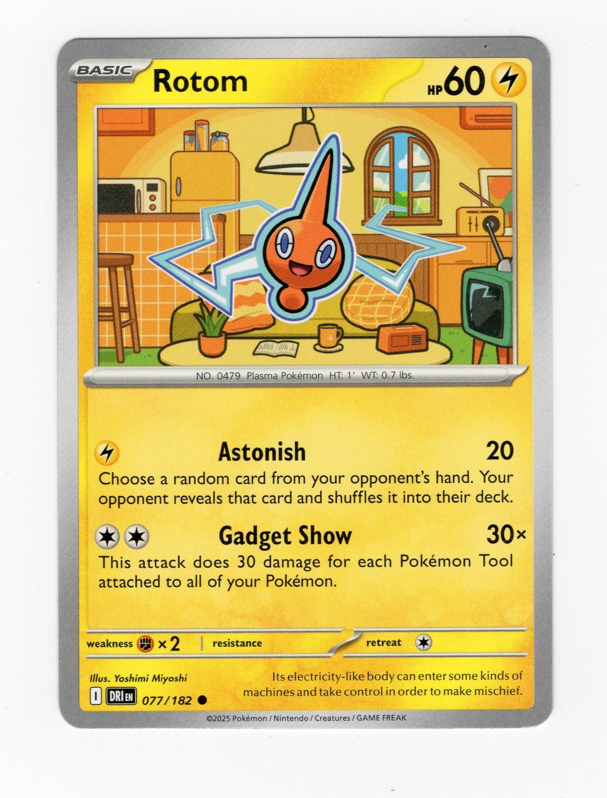 Rotom 77/182 Pokemon SV: Destined Rivals COMMON NM 2025