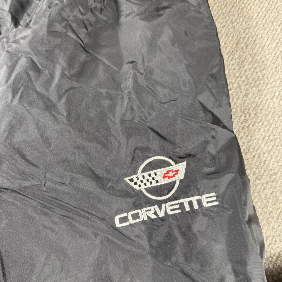 Calça de aquecimento Corvette masculina grande preta forrada Charles River bordada 9938 - Imagem 2 de 4