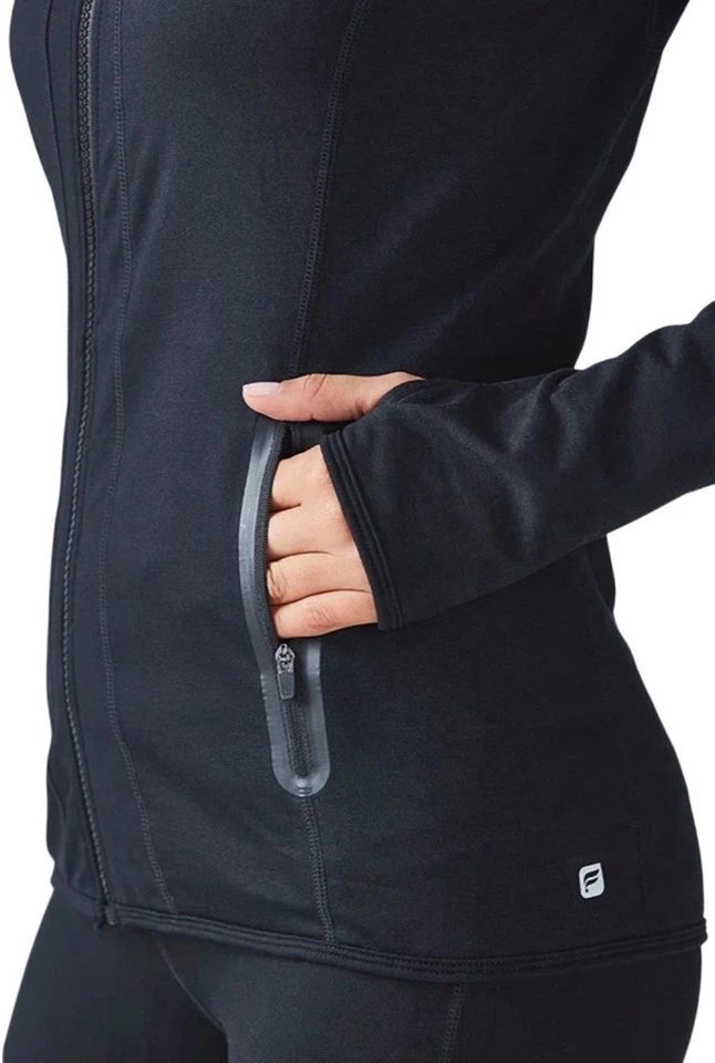 Fabletics Women’s Jojo Jacket Black Full Zip Pockets Vented Stretch Size L - Image 4 of 4