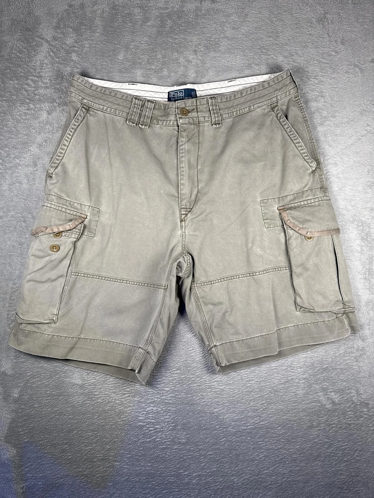 Vintage Classic Polo Ralph Lauren Khaki Cargo Shorts- W38
