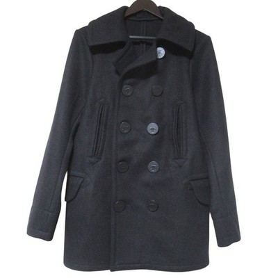 ANATOMICA Pea Coat French Wool 13-Star Pea Coat Size XS Black mens