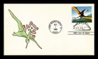 US COVER PTERANODON PREHISTORIC ANIMALS FDC HAND COLORED CACHET