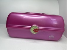 Vintage Caboodles Makeup Case Tote With Mirror, On The Go Girl Barbie Pink