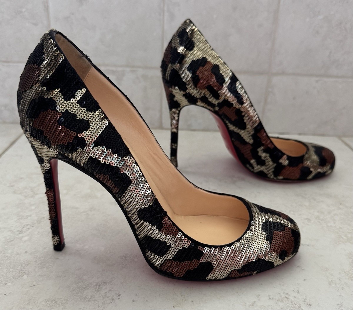 美品！Christian Louboutin　ヒョウ柄　パンプス 楽天市場】Christian Louboutin クリスチャンルブタン レオパード 豹柄