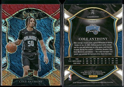 Cole Anthony Variation Rookie Lot of 14 Basketball Cards Orlando Magic NBA-020
