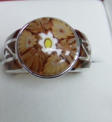           STERLING SILVER 925 MURANO RING BY ALAN K 
