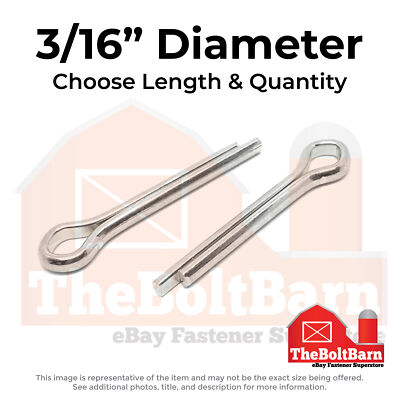 3/16'' Stainless Extended Prong Cotter Pin (Choose Length & Qty)