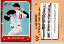 Roger Clemens 2021 Donruss Red Holo Stat Line Variation #236 Red Sox