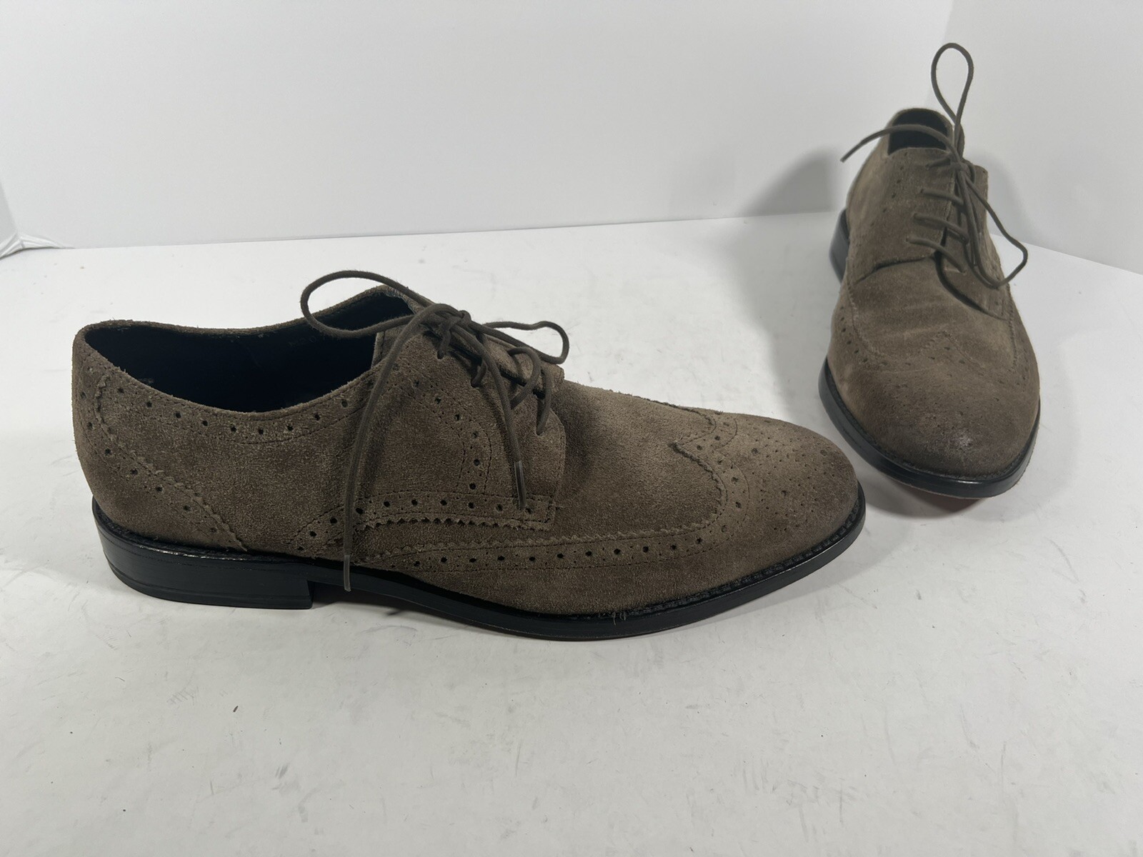 SAOLA Clarks Collection Scarpe Uomo 9.5 Oxford Bayhill Nubuck Marrone Scuro