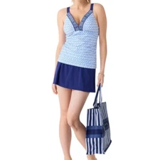 Cabana Life Navy Swim Skort Size XL NWT