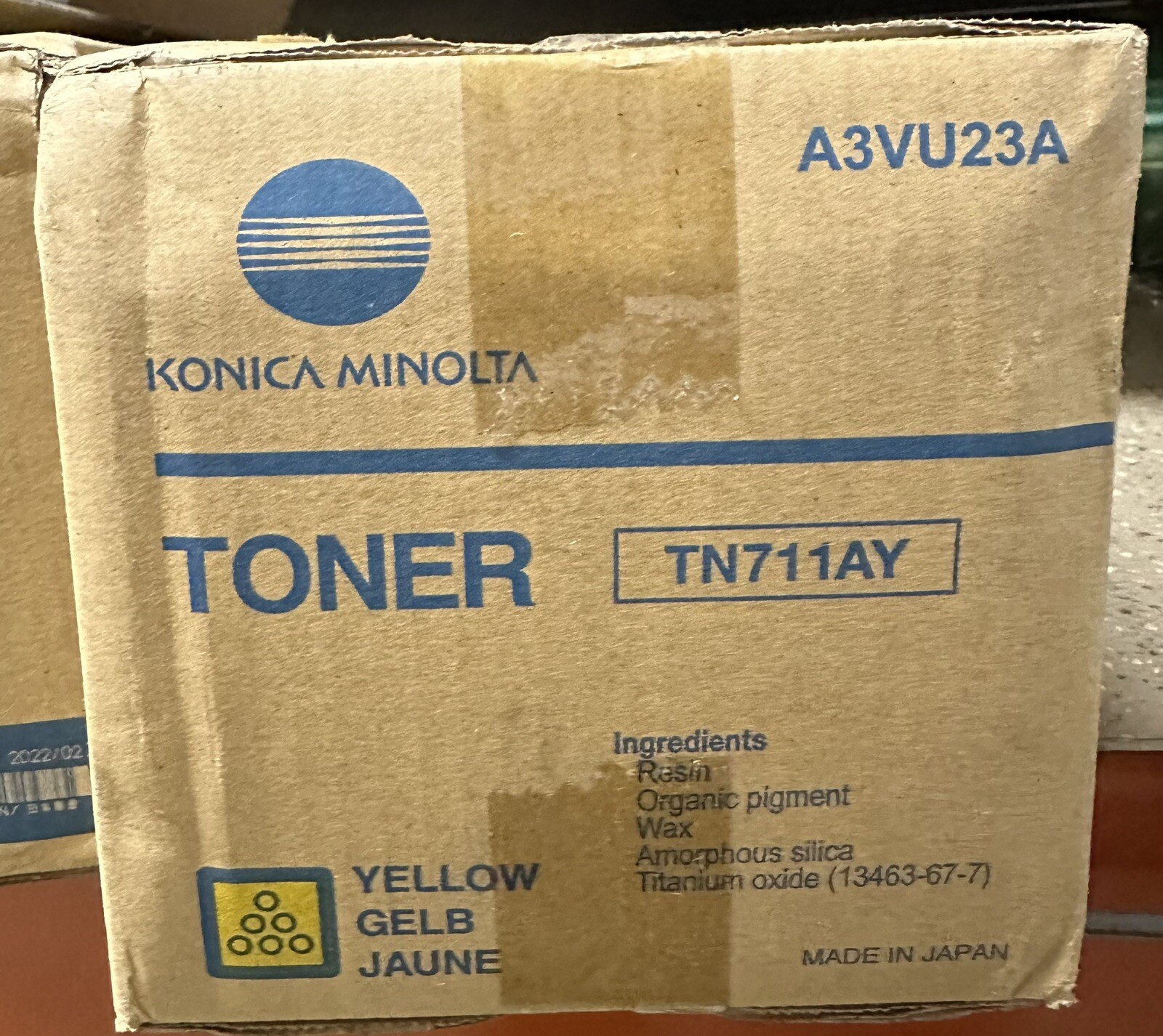 Toner Original Revalorisé Konica Minolta TN-711 A3VU150 Black Pour Bizhub 654E 754E 654 754 47200 pages