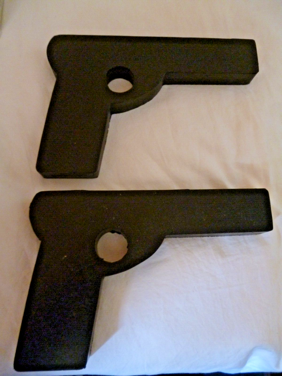 2 x Rubber Self Defence Training Martial Arts Guns / Pistols