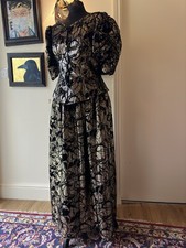 Vintage 1980er Jahre Designer Kleid ABBA Größe 10 glitzernde John Marks von Helen Hutton