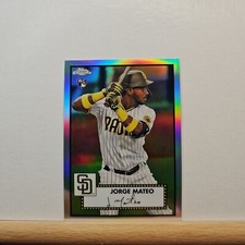 2021 TOPPS Chrome Platinum Baseball Jorge Mateo base REFRACTOR RC card # 84