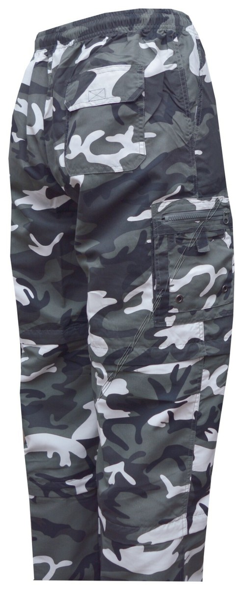 Mens Convertible Zip Off Trousers 3 in 1 Camouflage Cargo Combat