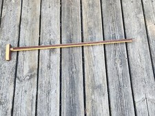 Cane Walking Stick 33" Wood Two Tone Color Putter Handle Incomplete NO Tip Vtg
