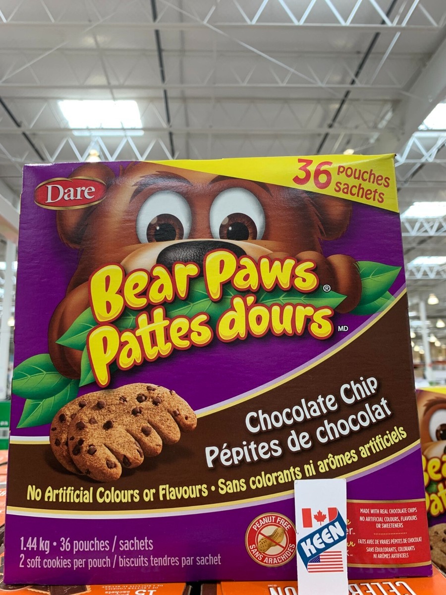 AiWaWa CA, Dare Bear Paws Chocolate Chip Soft-baked Cookies 36 x