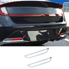 For Hyundai Sonata 2020-2023 abs Chrome Rear Fog Light Lamp Frame Trim 2PCS
