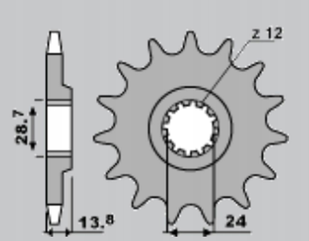 Pignon avant JR 2077 17 dents transmission moto pas cher