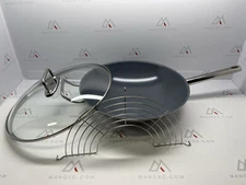 Zwilling Wok, Glass Lid and Removable Grid Insert, Incl. Long Handle, 