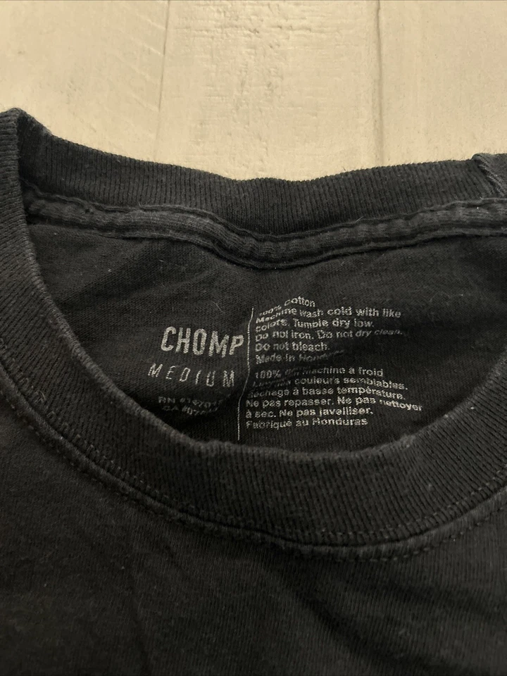 Chomp Brand Black Grunge T Shirt - Image 3 of 4